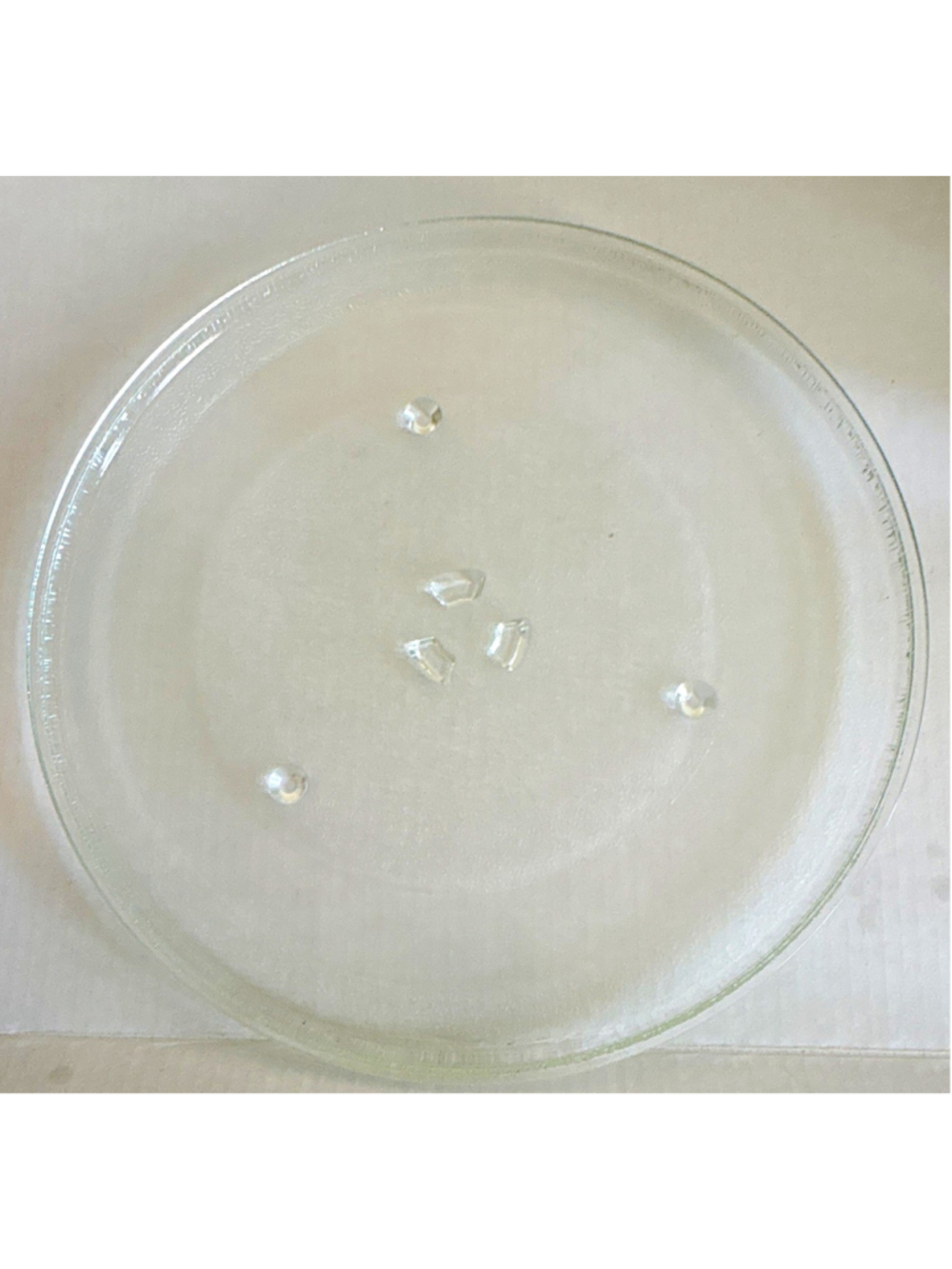 Clear Glass Microwave Turntable Plate Tray 13.5” with Roller Ring Support 8.5”